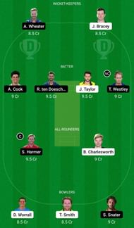 Dream11 Team 1 for Gloucestershire vs Essex - Royal London One-Day Cup 2021.